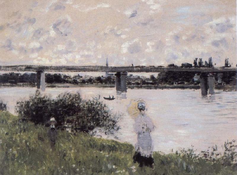 Claude Monet By the Bridge at Argenteuil